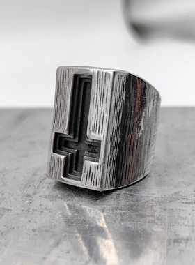 男款女生钛钢欧美朋克戒指分量感