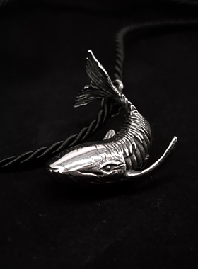 吊坠钛钢骸骨朋克风项链配饰