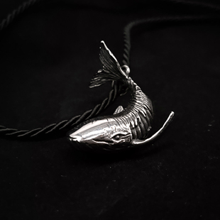 【清仓】残破鲸落鲸鱼52Hz骸骨海洋恋物癖朋克项链吊坠猎奇配饰