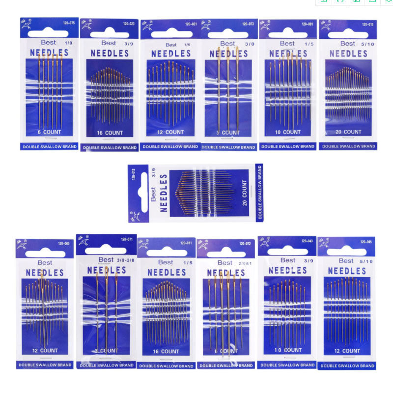 双燕牌组合针金尾手缝针大孔