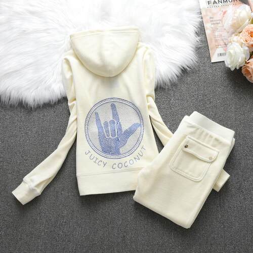 juicyconut天鹅绒运动服