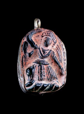 尼泊尔镶嵌琉璃神像挂饰