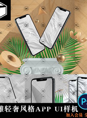 轻奢iPhone11UI样图PS素材