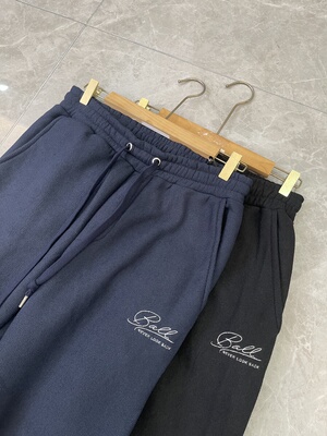 日单秋冬加厚男装休闲裤男装新款加绒束脚卫裤小众运动裤潮牌长裤