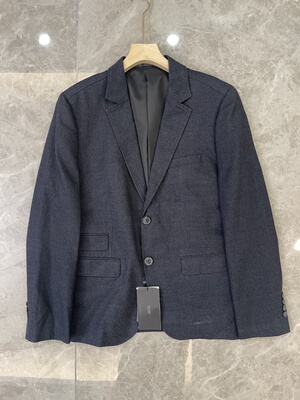 1700+高端呢子男商务绅士大衣深灰男休闲秋冬西装正装西服外套