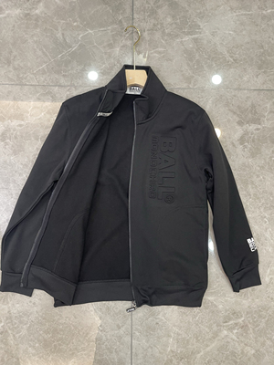 日单薄绒BALL外贸男装外套立领拉链外套秋冬新款外套男棉服外套