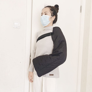 胳膊受伤保暖套加长护肩术后防寒袖 套防脱落手臂肘关节套加绒加厚
