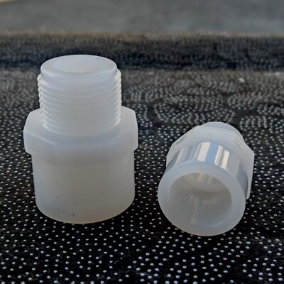 白色PVDF管外丝道配件DN15/20