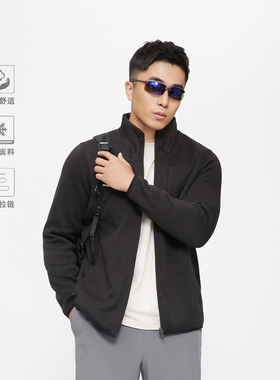 针织夹克SJ加绒秋冬保暖立领立体剪裁休闲 | 都叫我老盖