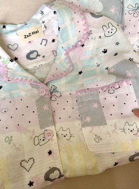 侘町2026新款y2k手绘星星纯棉居家睡衣卡通彩绘家居服可外穿套装