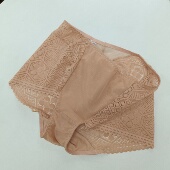 特价 捡漏出口韩国原单女士内裤 中腰蕾丝网纱无痕包臀纯色三角裤