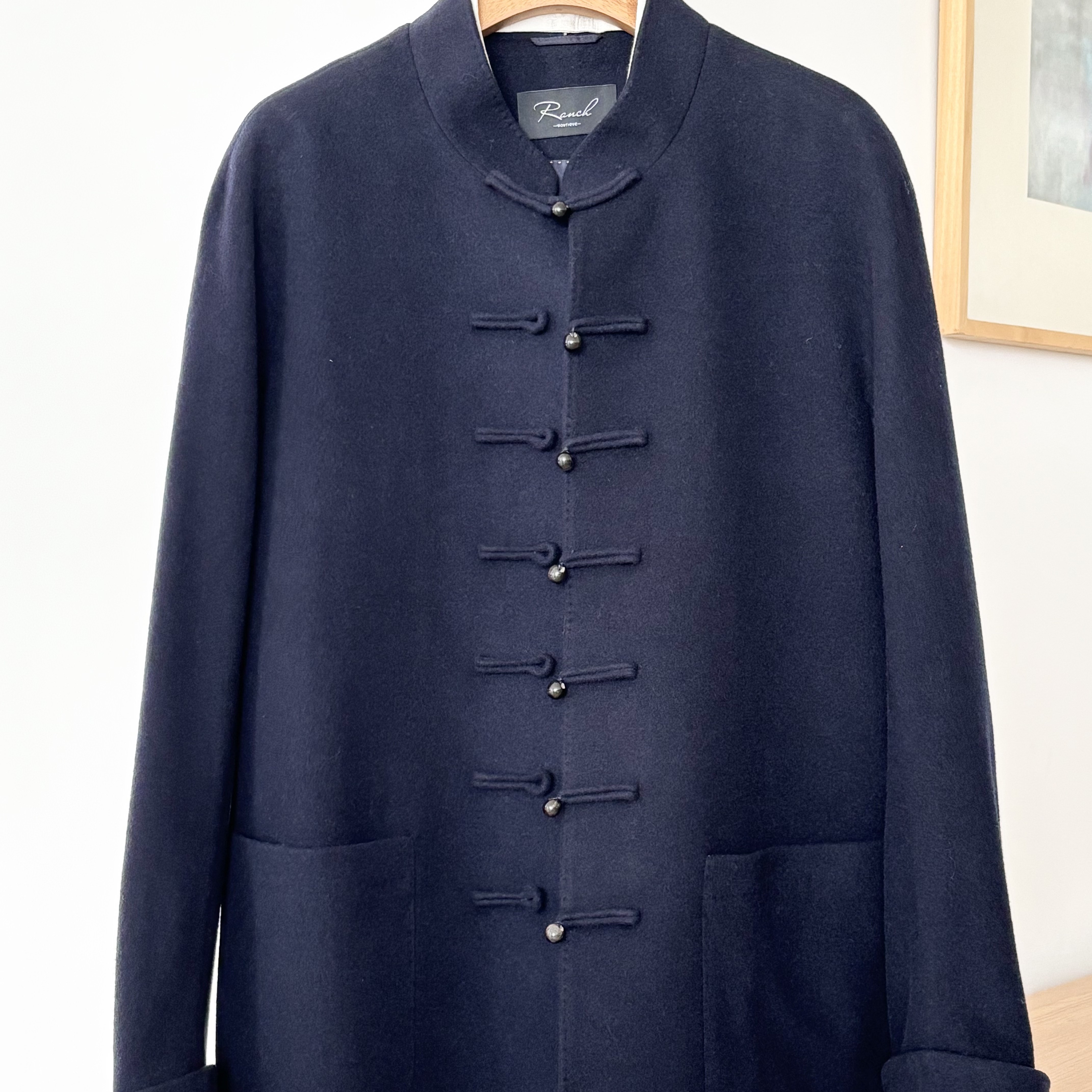 高级定制~中式大师款*羊毛羊绒男式秋冬双面呢外套