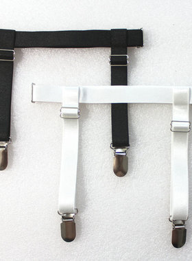 大腿环吊袜带白色大码鸭嘴夹衬衫jk吊带袜长筒丝袜网眼袜防滑防掉