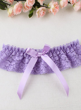 蝴蝶结蕾丝丝袜大腿环带腿圈性感饰品原宿软妹项链手环颈饰绑带