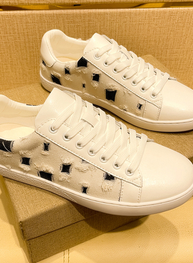 新款休闲板鞋真皮低帮鞋校园学生小白鞋透气潮流时尚英伦男鞋系带