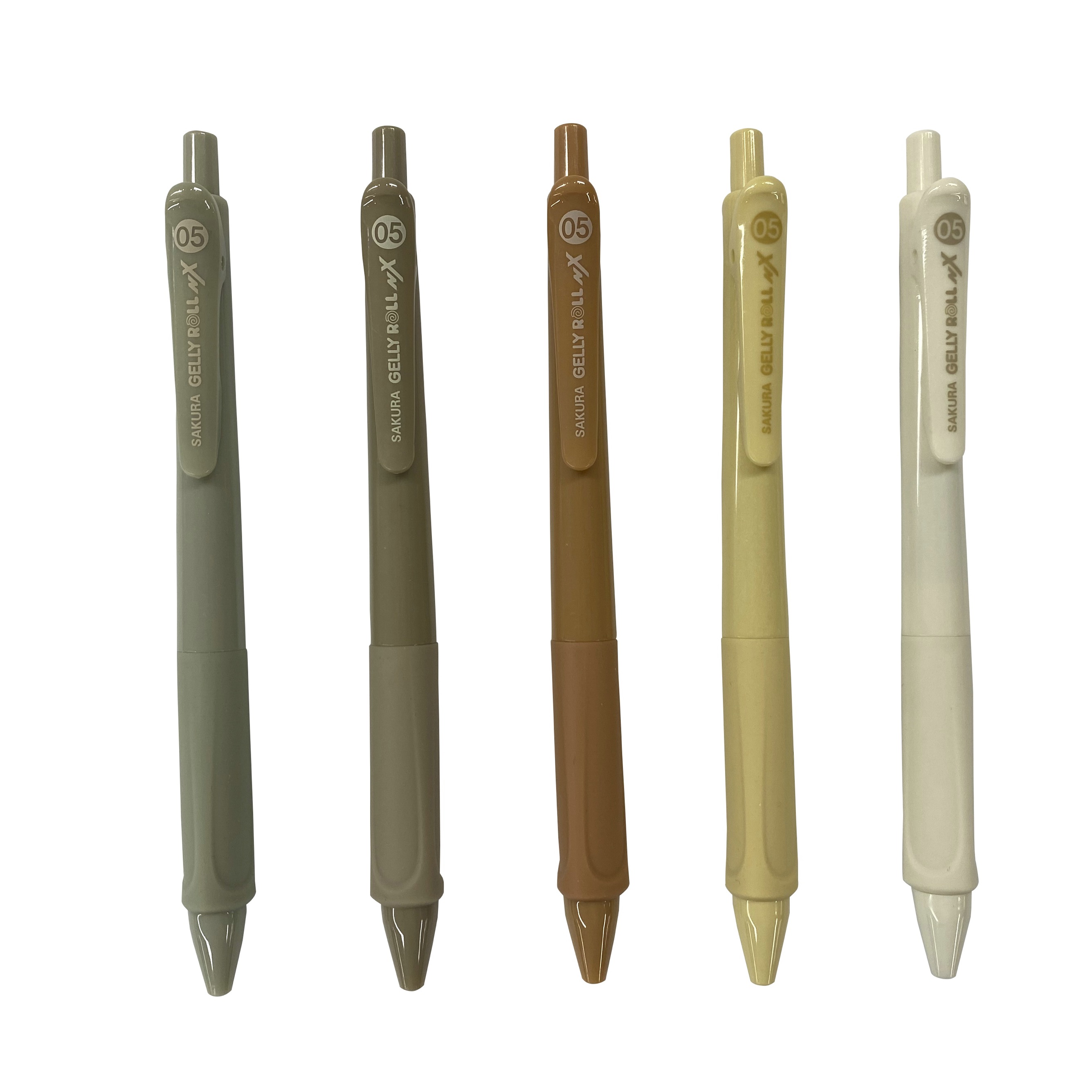 日本sakura樱花莫兰迪色系列动彩按动式速干中性笔0.5复古笔黑芯