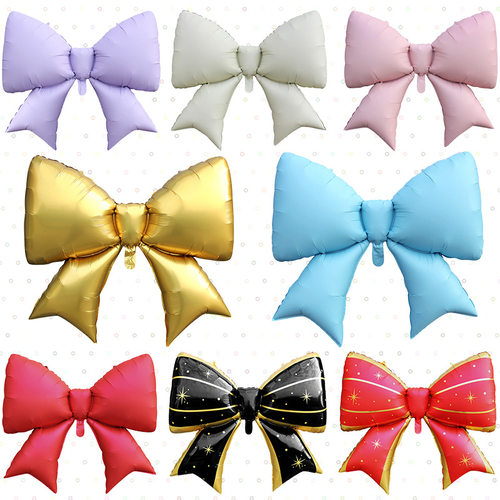 ins风哑光蝴蝶结铝膜气球