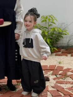 yiyi浅秋新25年女男童宝套装卫衣运动裤hoho