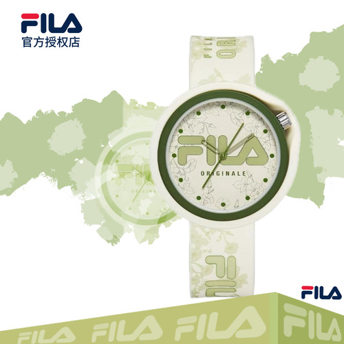 FILA 斐乐硅胶手表初高中大学生考试男士运动情侣石英腕表 6035