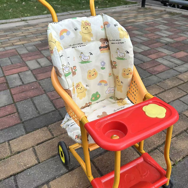 冬季竹藤推车草席坐垫通用加厚棉垫保暖婴儿推车坐垫儿童餐椅靠垫