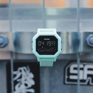 海外代购NIXON尼克松防水冲浪潮流女表硅胶表带多功能马卡龙配色