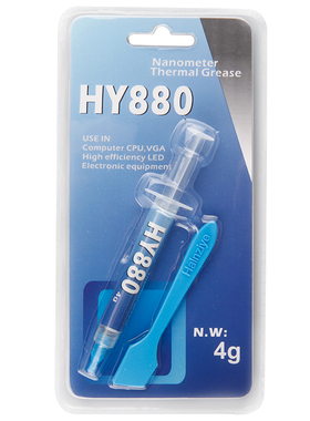 华能智研HY880针管灰色高系数高导热纳米导热膏显卡CPU散热硅脂4g