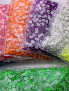 精品烫钻荧光钻夜光彩色烫钻果冻钻高档服装贴钻演出表演服装饰钻