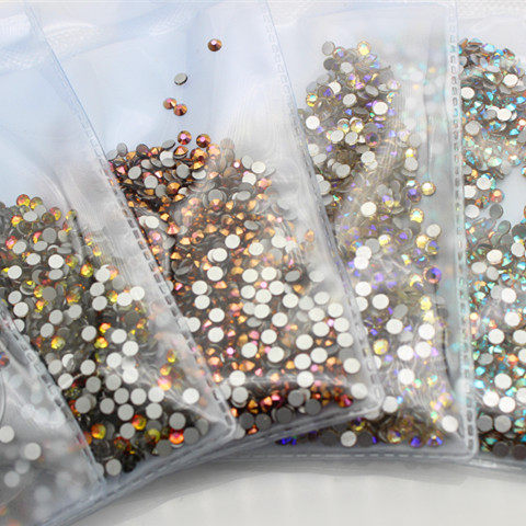 精品平底圆形水钻3MMDIY饰品配件雕塑相框指甲装饰贴钻幻彩色