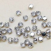 圆形白色爪钻手缝装 饰钻银色托亮钻鞋 子水钻抓钻补钻婚纱包包配件