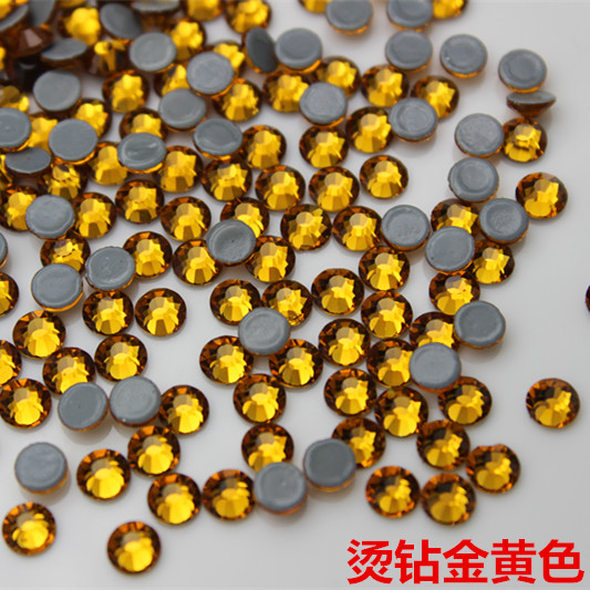 精品烫钻金黄色高仿奥钻玻璃钻衣服用钻贴钻舞蹈服补钻包包鞋子钻
