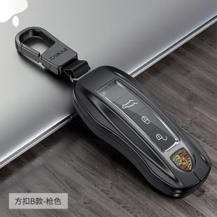 适用于保时捷卡宴全包钥匙壳911帕拉梅拉Panamera汽车钥匙包扣套