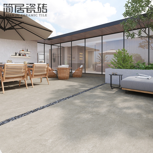 18厚通体流砂岩室外浅咖色庭院防滑石英砖地砖 户外别墅花园瓷砖