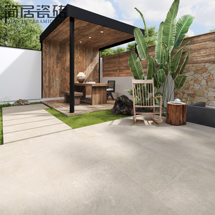 户外别墅花园地铺石瓷砖 18厚通体法国石室外庭院防滑石英砖地砖