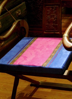 麂皮绒布艺罗汉床垫罗汉套飘窗垫沙发垫套布艺椅垫太师椅蓝色坐垫