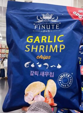 山姆趣莱福韩国240g大包蒜味虾片