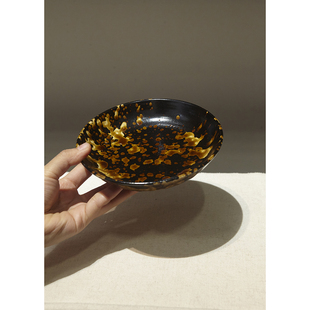 一方流淌着火焰的壶承吉州窑原矿玳瑁釉窑变壶承茶盘茶席搭配器物