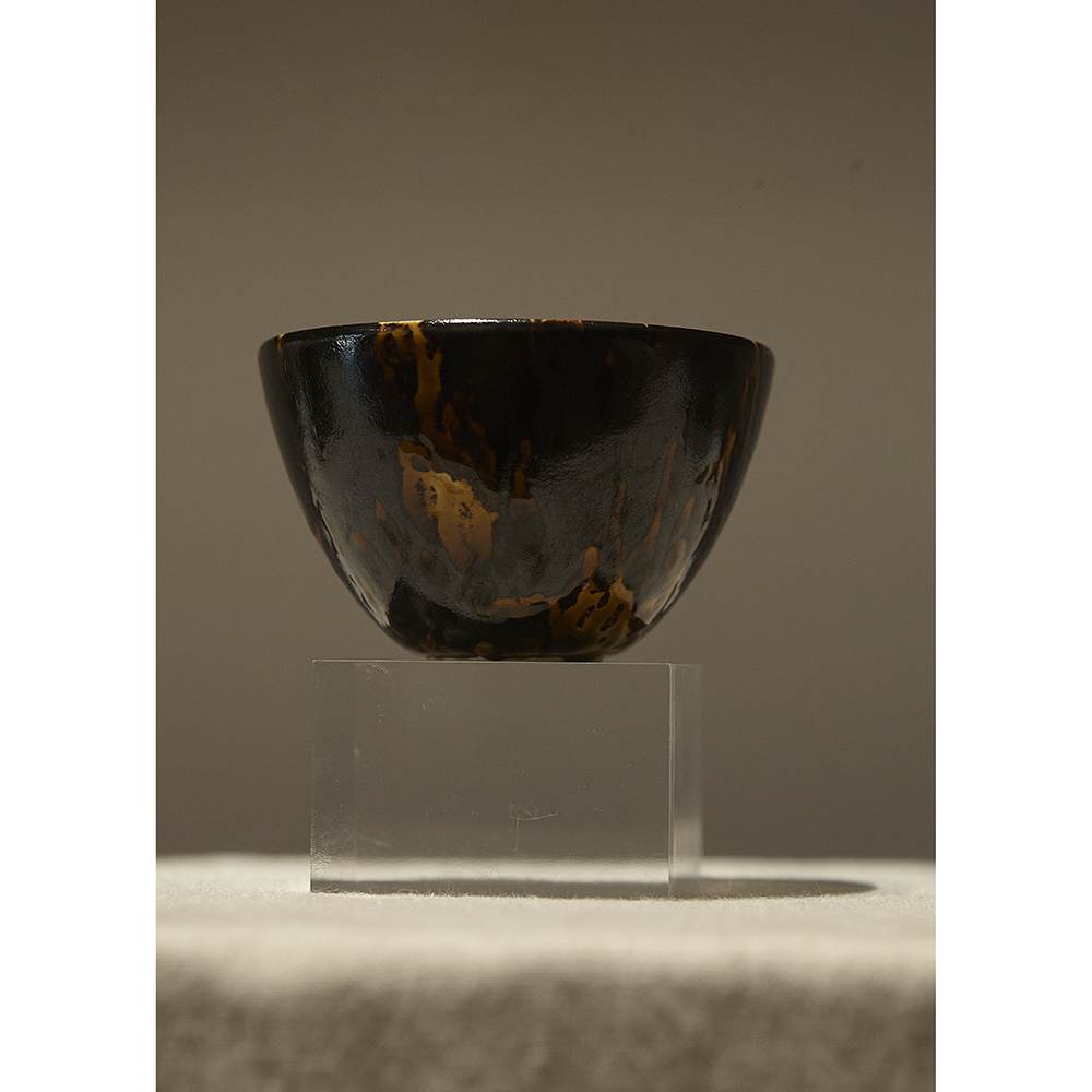 吉州窑黑釉洒玳瑁斑窑变釉茶盏 全手工高温烧制主人盏孤品约110