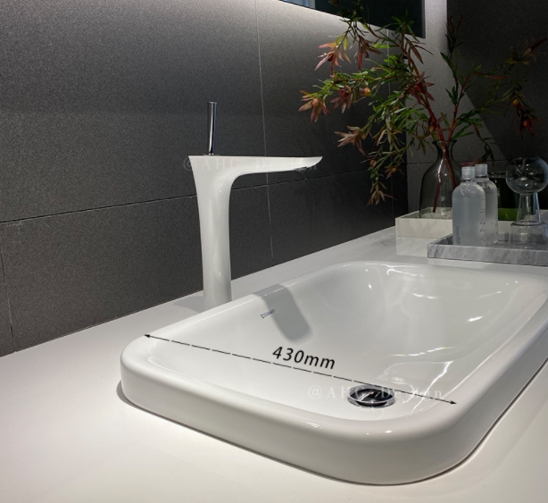 杜拉维特035860陶瓷半嵌入式台上台盆