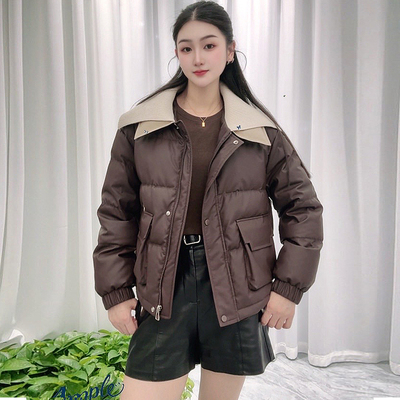 高级感短款小香风加厚双层领保暖