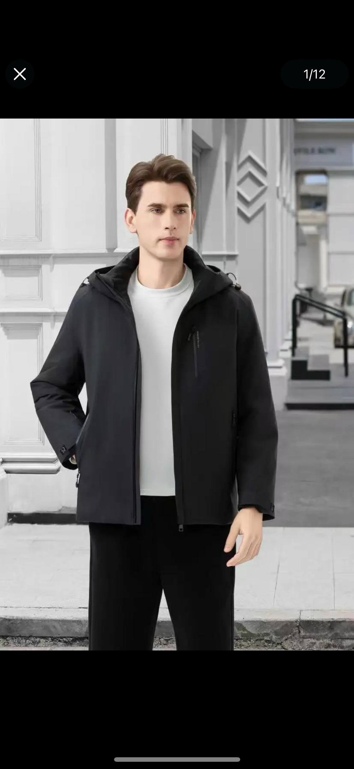 威狐男装鹅绒服8718一衣四穿保暖2025新款加厚连帽男士外套羽绒服
