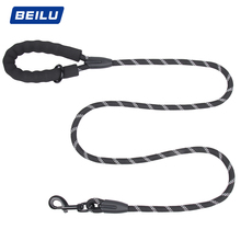 狗狗牵引绳狗链黑色狗绳子中小型通用尼龙反光圆绳防爆冲宠物用品