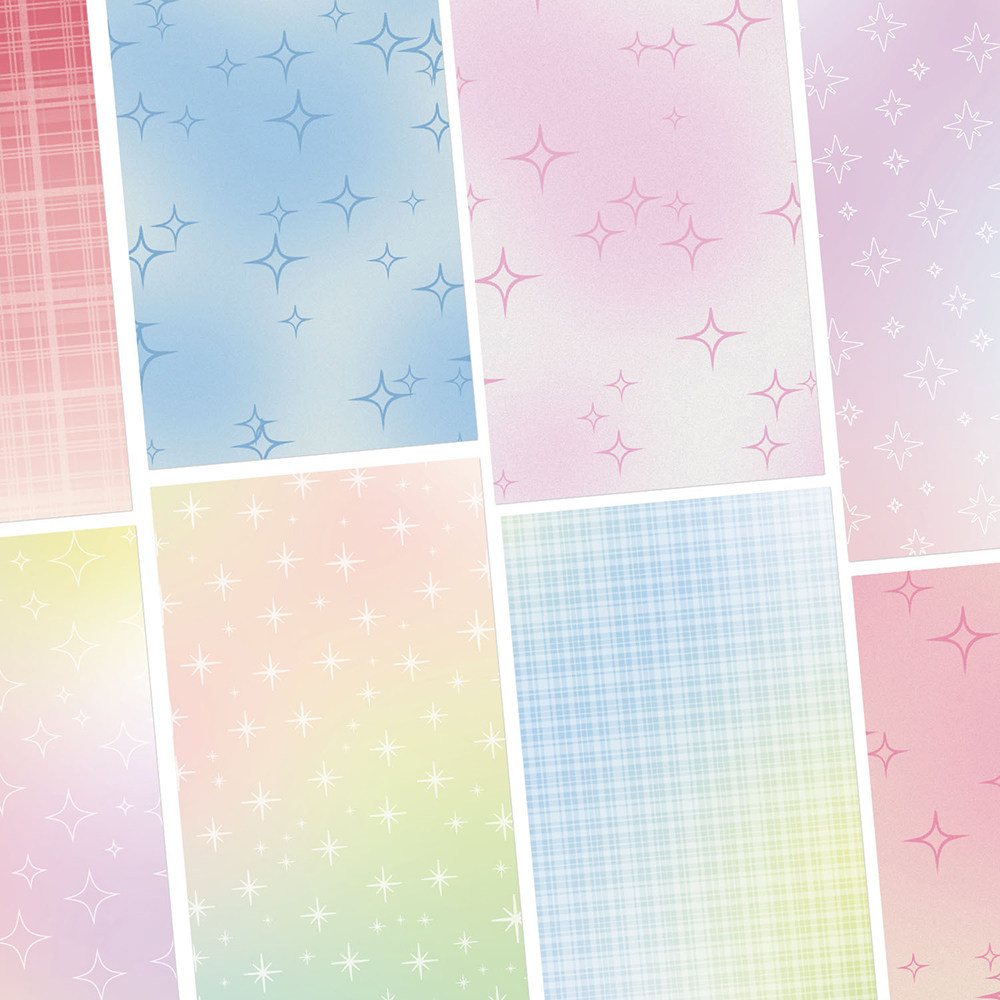 8张ins风渐变星星背卡贴纸韩系高颜值手账咕卡素材手机壳背卡装饰,文具电教/文化用品/商务用品,贴纸/立体贴纸,淘宝优惠券,粉丝福利购,淘宝优惠卷