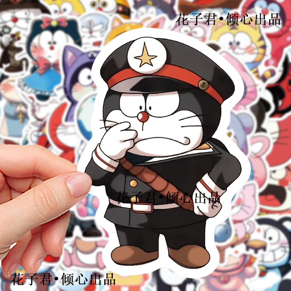 100张哆啦A梦cos装扮贴纸卡通可爱沙雕搞笑表情包DIY手机壳贴纸