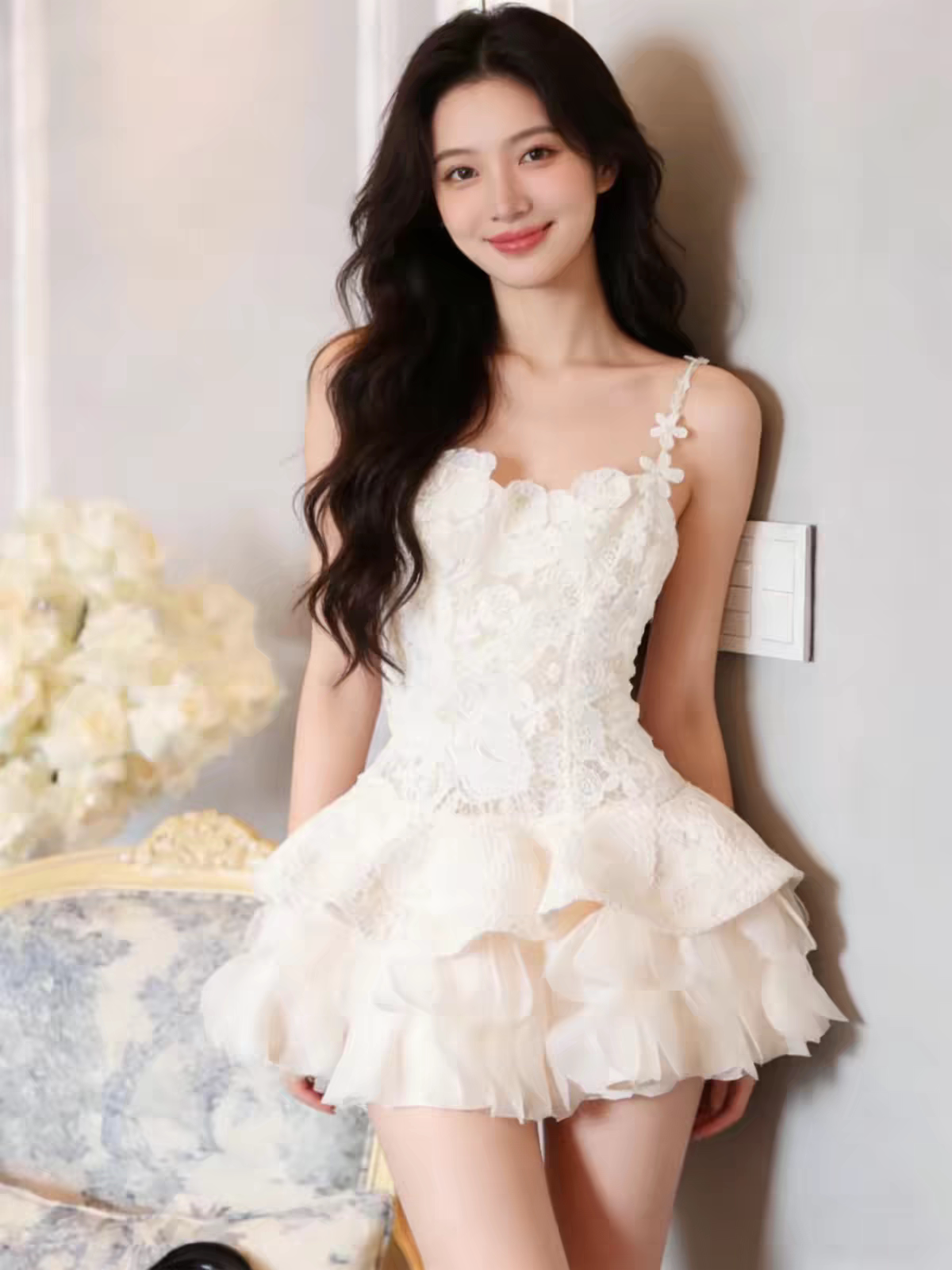 2026新款白色晚礼服女花嫁lolita裙生日毕业日常公主裙学生洛丽塔