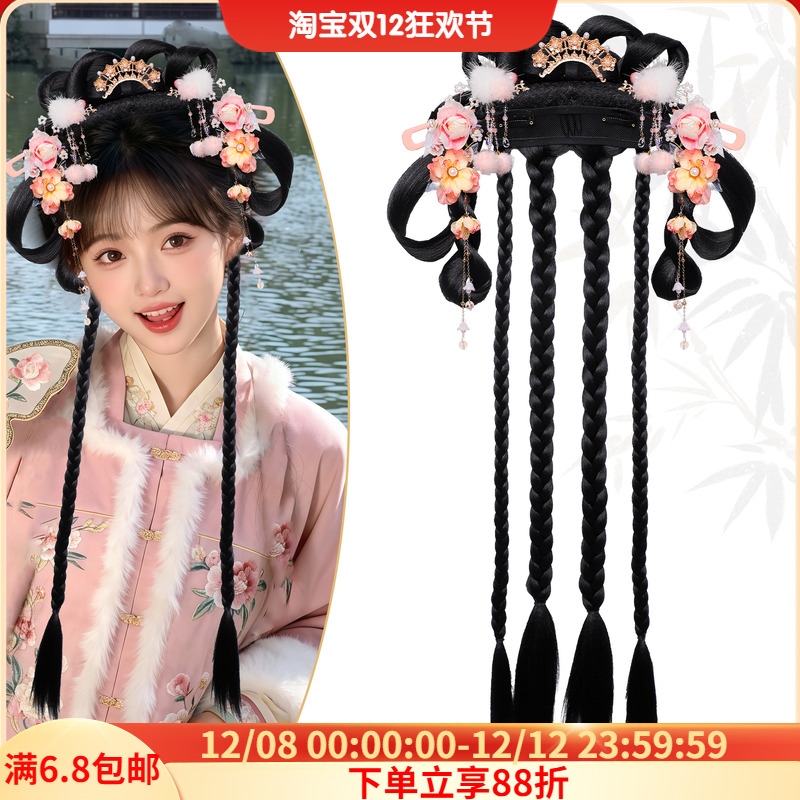 古风假发发饰组合套装