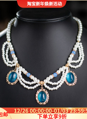 唐风明汉服配饰古风项链女珍珠