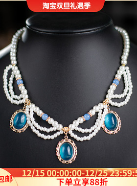 唐风明汉服配饰古风项链女珍珠