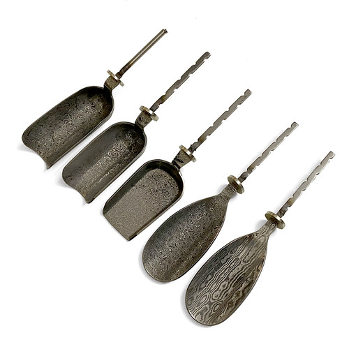 合集大马士革茶勺茶匙胚茶铲胚镶入式DIY制作茶道配件160 176 065