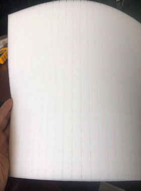减震新款东莞包装高密度白色手撕方格子海绵加厚薄海绵切块托盘