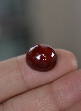 天然大颗粒蛋面石榴石裸石素面椭圆形戒面17.12克拉13*16毫米包邮